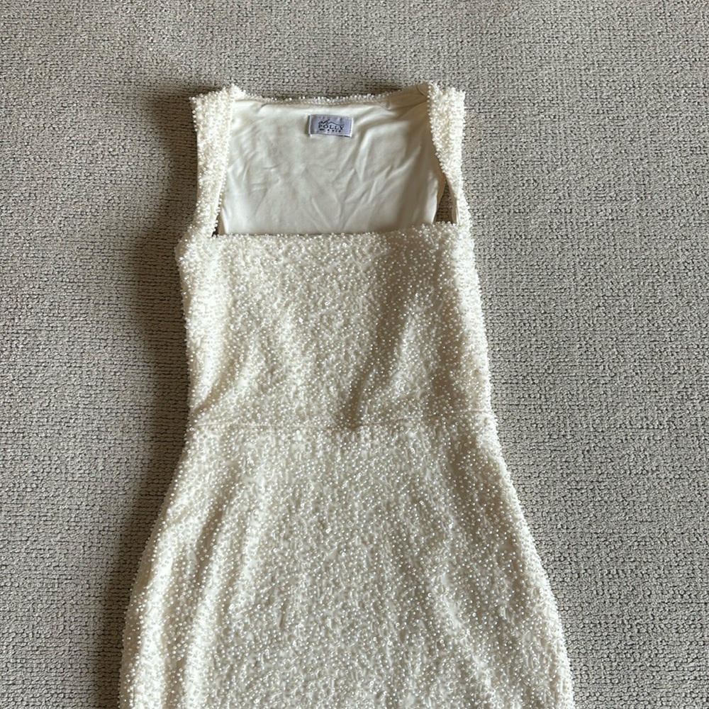 Oh polly white pearl dress size 0